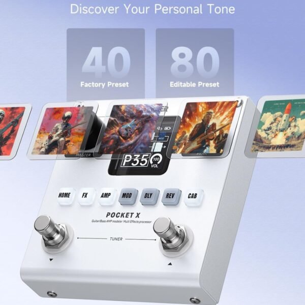 Pedal multi efecto para guitarra o bajo Donner Pocket X