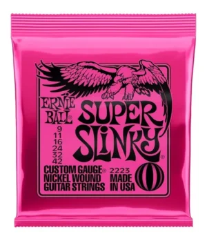 ERNIE BALL  NICKL SUPER SLINKY 9-11-16-24w-32-42.