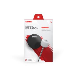 PATCH EVANS NEGRO NYLON PARA PARCHE DE BOMBO X 2 UNIDADES