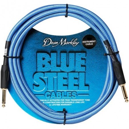 CABLE DE INSTRUMENTO BLUE STEEL DEAN MARKLEY CONECTOR RECTO 3 METROS