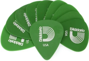 DADDARIO PúAS DE GUITARRA DURALINA DE ACETAL, MEDIO, VERDE