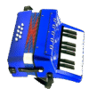 GCR® K1708 Acordeón Niño 17 Teclas 8 Bajos | Azul