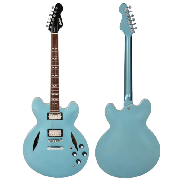 VINTAGE VSA550 - SEMI HOLLOW GUN HILL BLUE