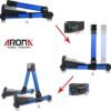 AROMA AGS-8 - Soporte universal para guitarra, ajustable, plegable, color azul