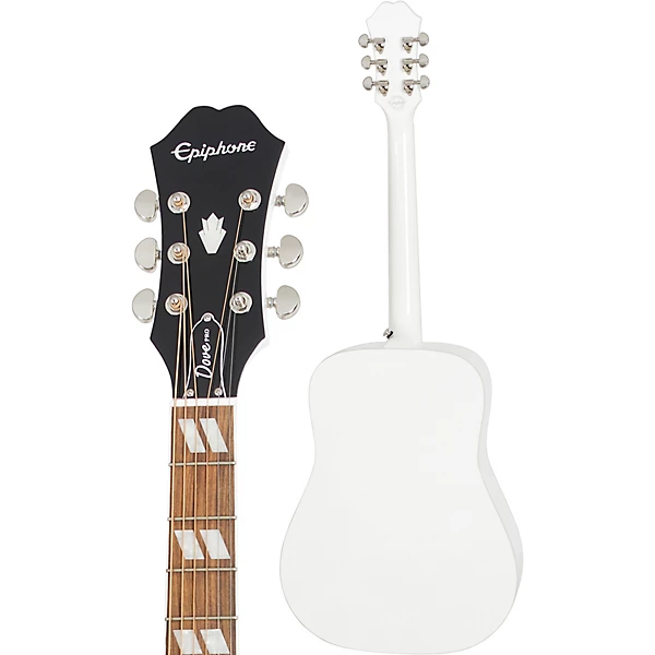 Epiphone Dove Studio de edición limitada, color blanco alpino Guitarra electroacústica