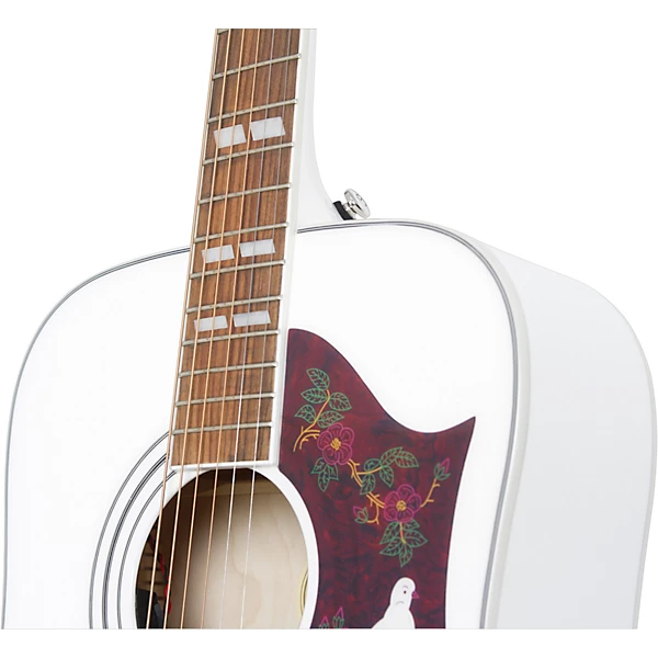 Epiphone Dove Studio de edición limitada, color blanco alpino Guitarra electroacústica