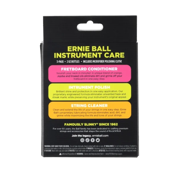 Pack 3 Líquidos para Cuidado del Instrumento con Paño de Microfibra