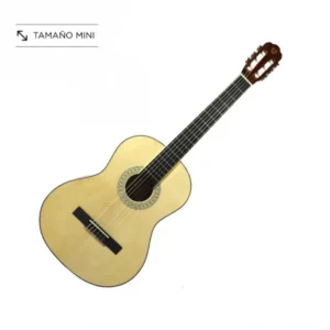 Guitarra clásica mini con cuerdas de nylon open pore natural con funda