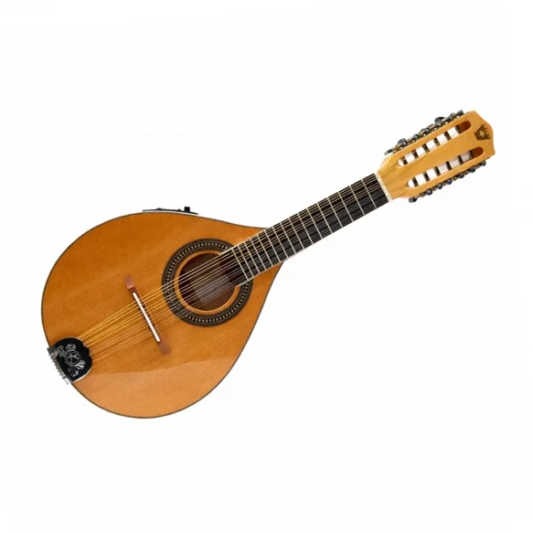 Mandolina electroacústica de 12 cuerdas activa color madera natrual