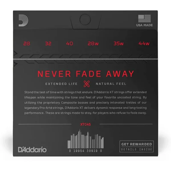 180730-800-auto Set de cuerdas Clásicas D'addario XTC45FF Nylon recubierto - tensión normal