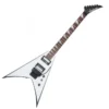 Guitarra eléctrica Serie JS King V JS32 blanca con biseles negros