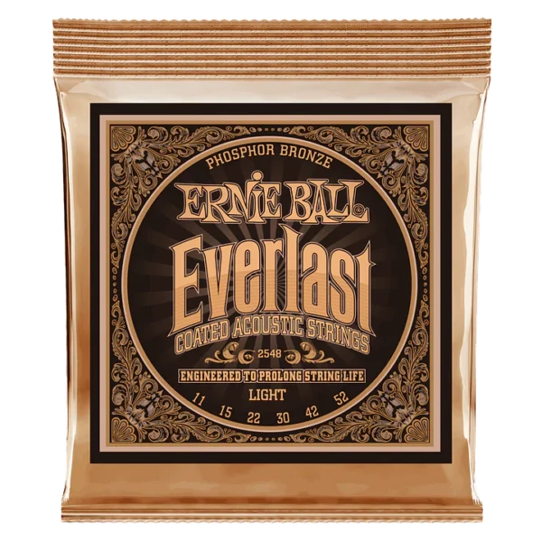719 (2) Cuerdas para Guitarra Acústica Everlast Light Coated Phosphor Bronze 11-52 P02548