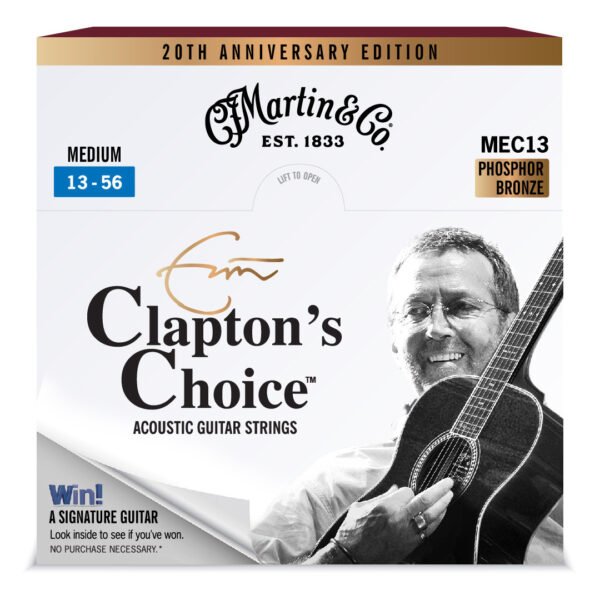 Cuerdas para guitarra acústica Martin MEC Clapton's Choice Phos Bronze MEC13 Medium 13-56