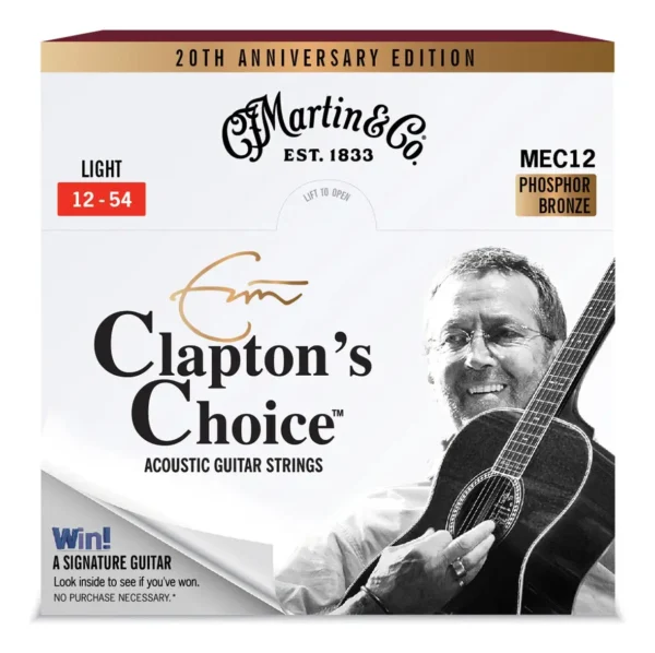 Cuerdas Guitarra Acústica Martin & Co. Eric Clapton Bronce Fosforado MEC12