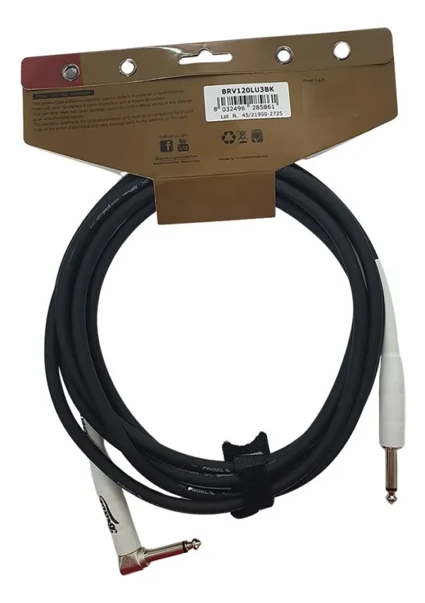 Cable Instrumento 3 Metros Proel Brv120lu3bk Musicstore