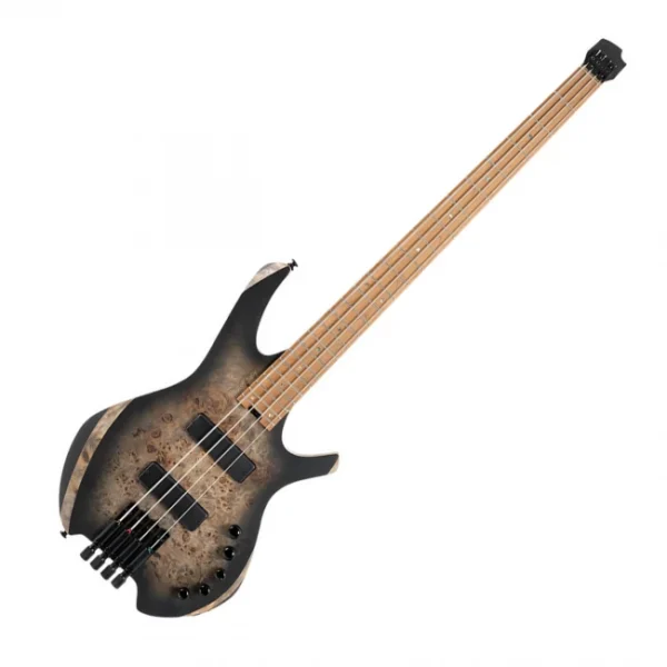 Bajo eléctrico Cort Space4-SDB heladles de 4 cuerdas sin clavijero Star Dust Black
