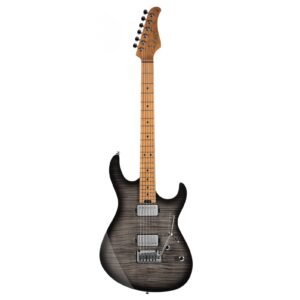 Guitarra eléctrica con diapasón de arce tostado Trans Black Burst