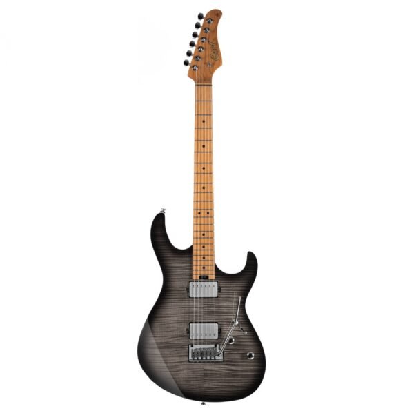 g290fat-ii-tbb Guitarra eléctrica con diapasón de arce tostado Trans Black Burst