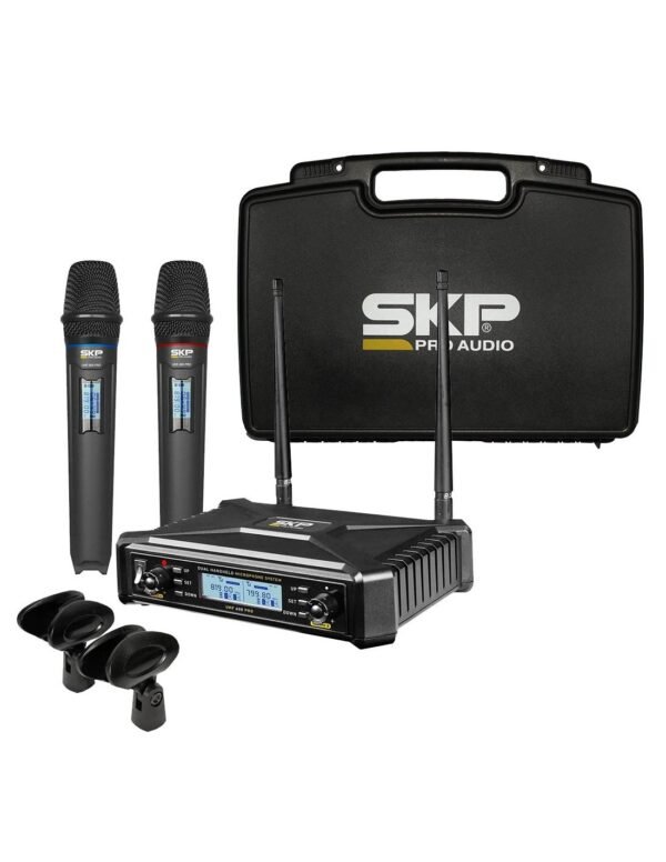 Microfono Inalámbrico Doble SKP Pro Audio UHF 600 Pro  En stock