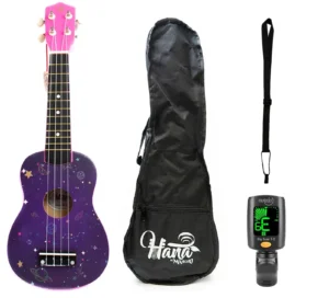 Pack Ukelele Soprano Hana Galax+Funda+Afinador+Strap Allegro
