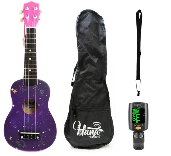 1453 Pack Ukelele Soprano Hana Galax+Funda+Afinador+Strap Allegro